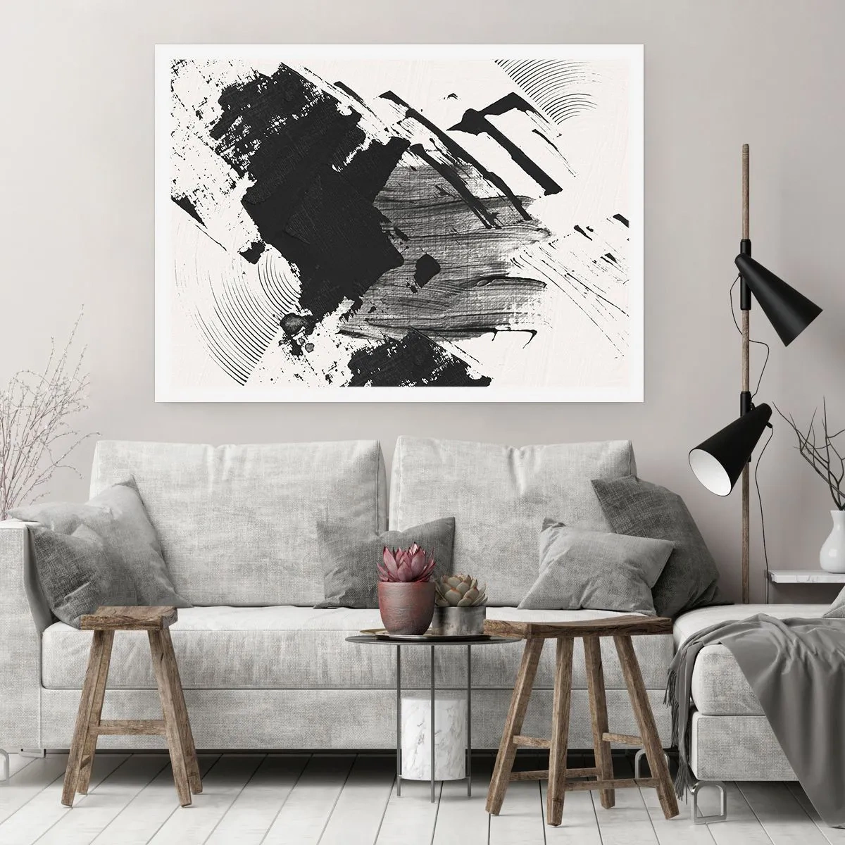 Poster - Abstracție - expresie de negru - 91x61 cm