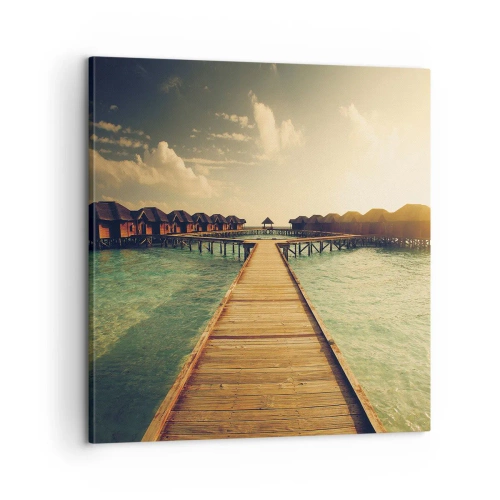 Tablou pe pânză - O invitație caldă - 60x60 cm