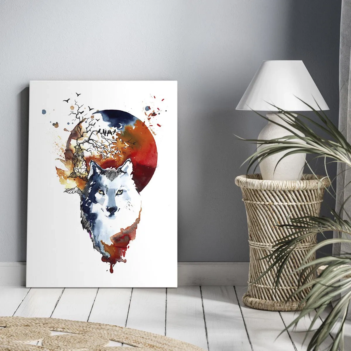 Tablou pe pânză - Bot în bot cu noaptea - 55x100 cm