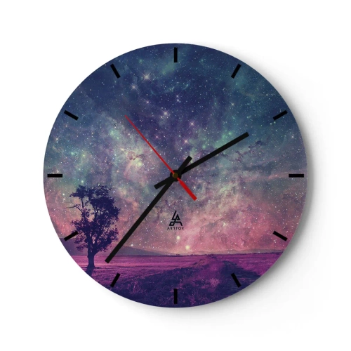 Ceas de perete - Ceas pe sticlă - Sub un cer magic - 40x40 cm