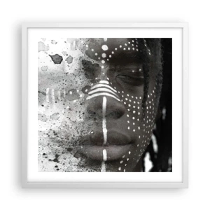 Poster în ramă albă - Descoperă spiritul original - 50x50 cm