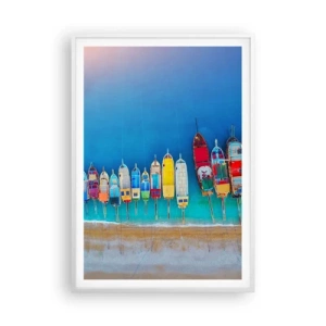 Poster în ramă albă - Din perspectiva unei păsări - 70x100 cm