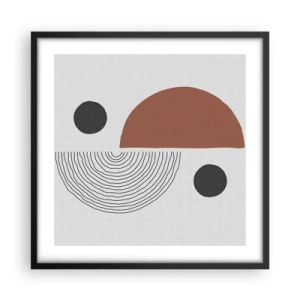 Poster în ramă neagră - Excelența roții - 50x50 cm