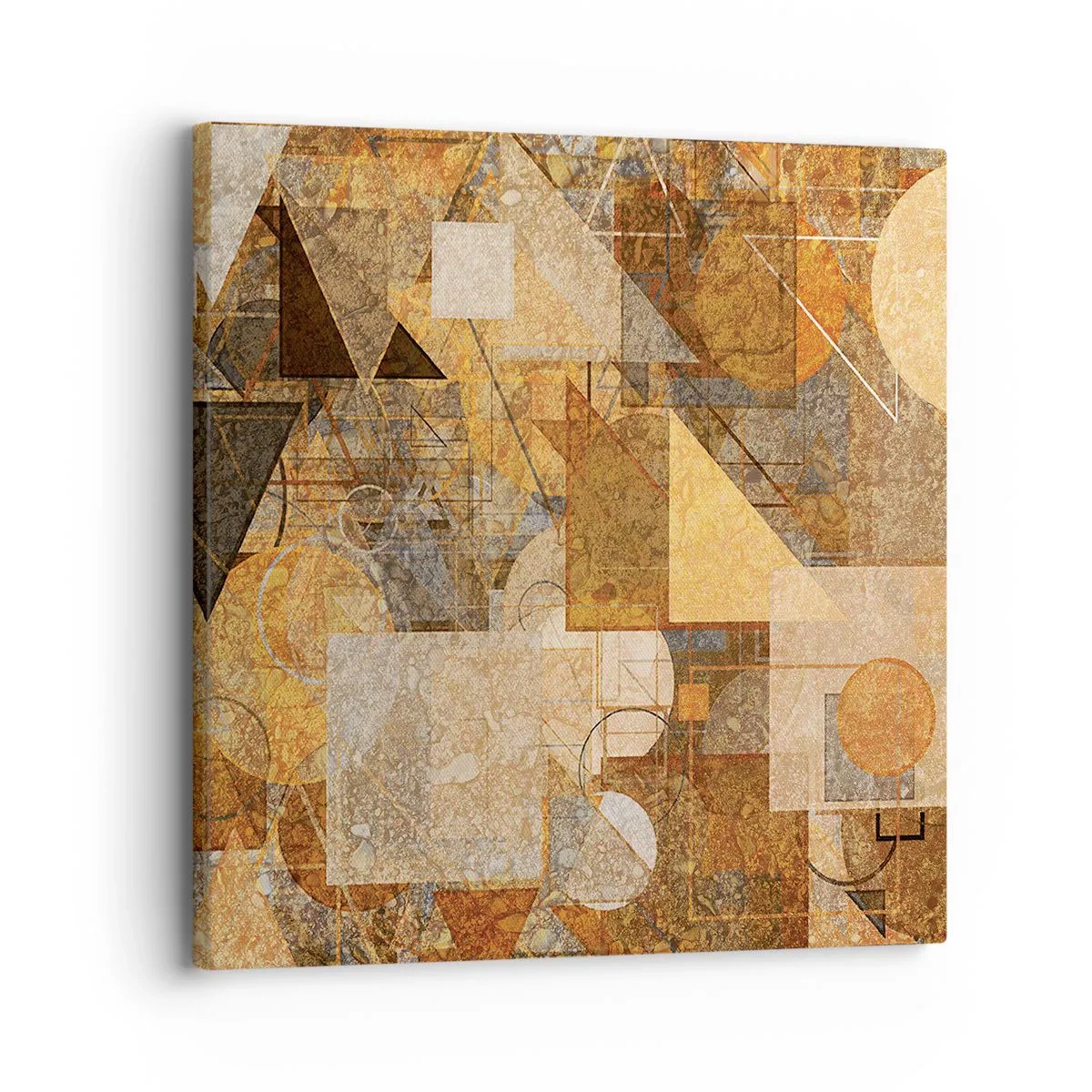 Tablou pe pânză - Studiu cubist de bronz - 30x30 cm