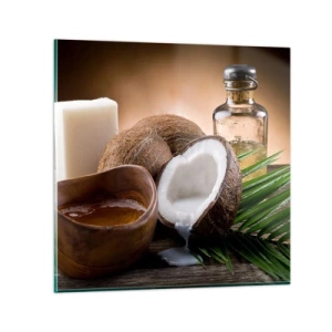Tablou pe sticlă - Sănătate din insulele tropicale - 30x30 cm