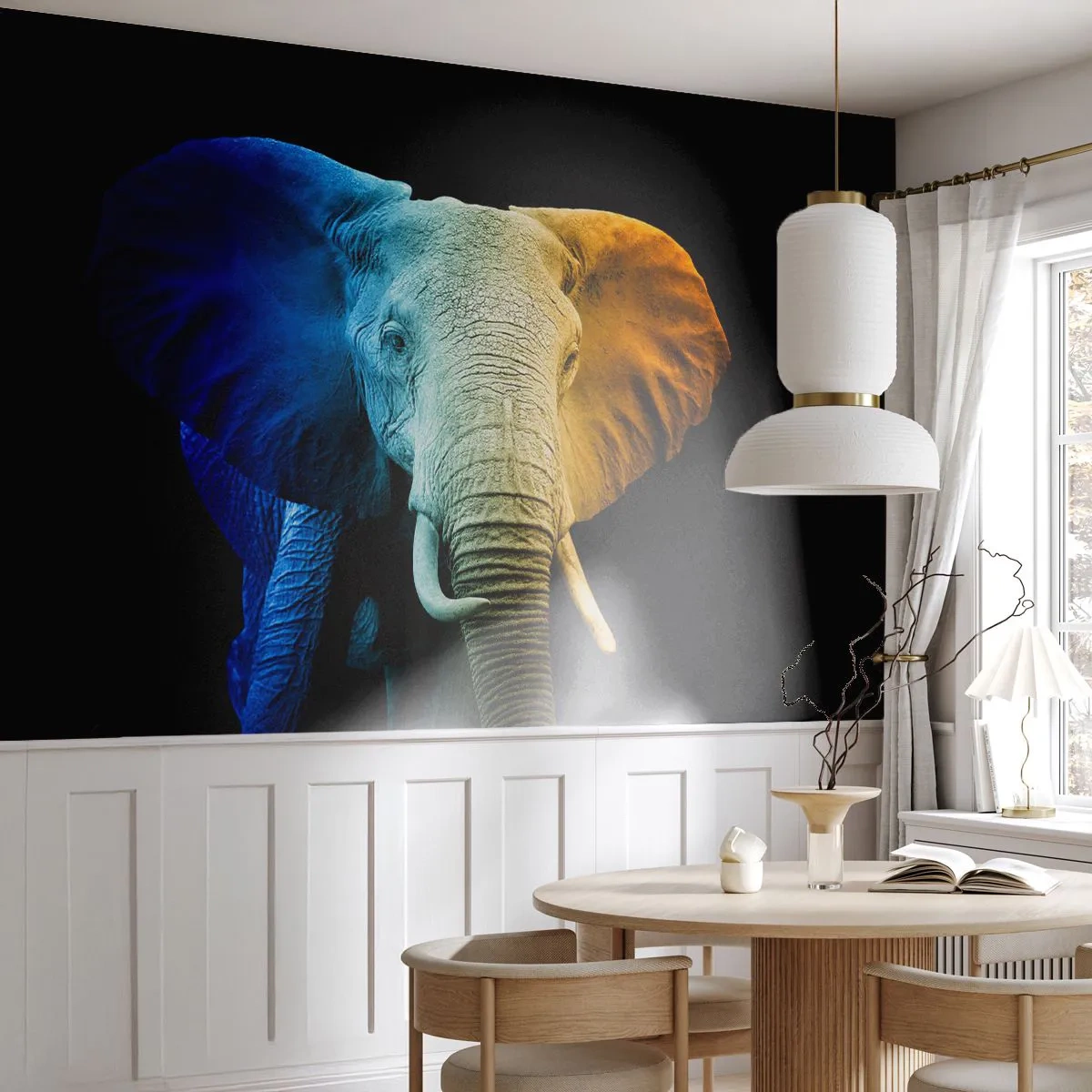 Tapet Premium Canvas - Excentric, nu ciudat - Abstracția, Elefant, Animale - 350x256 cm