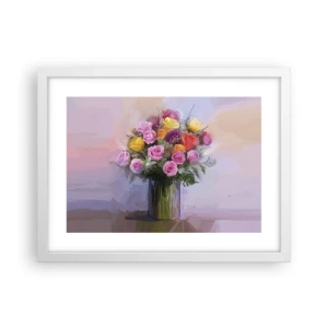 Poster în ramă albă - Frumusețe reținută - 40x30 cm