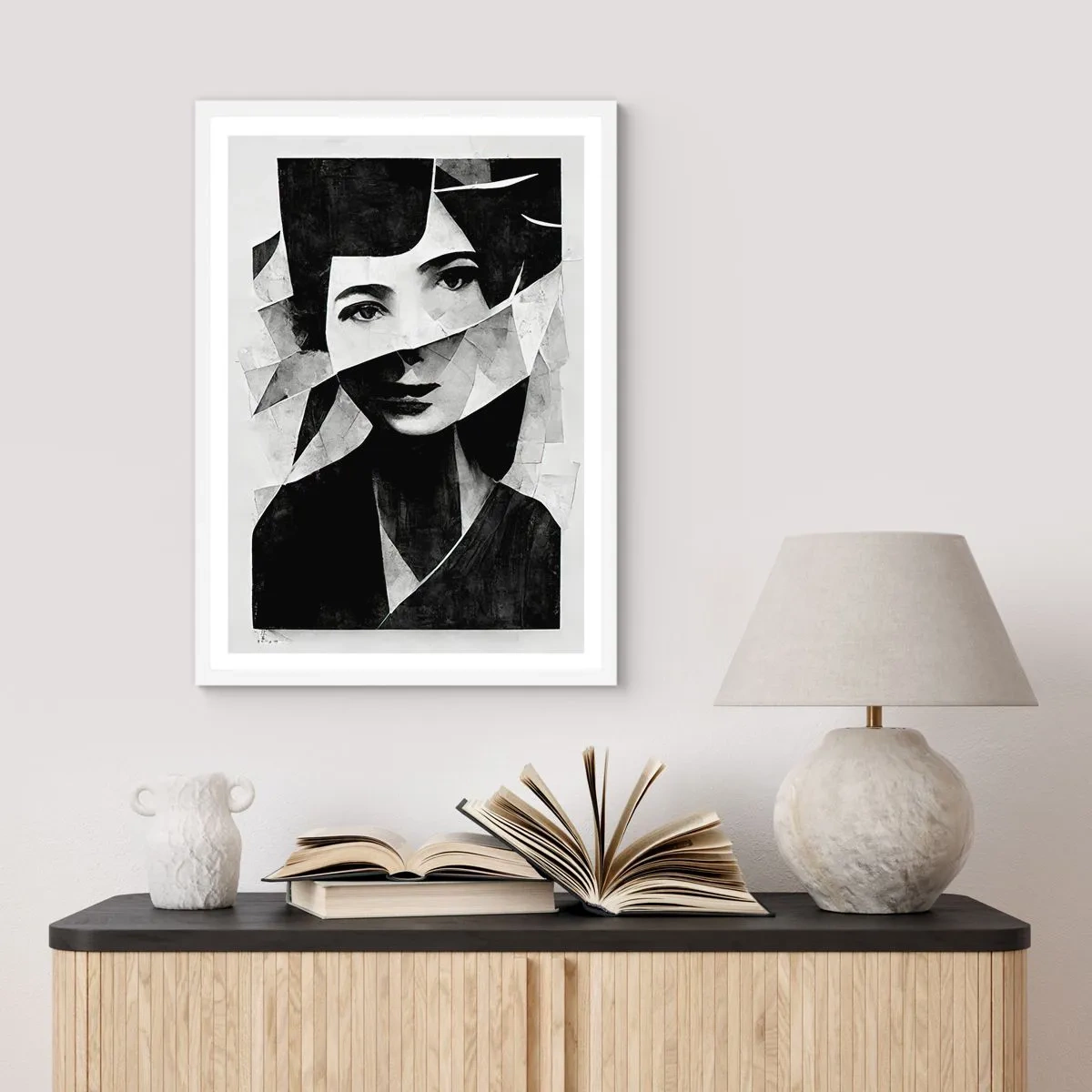Poster în ramă albă - Cine ești? - 30x40 cm
