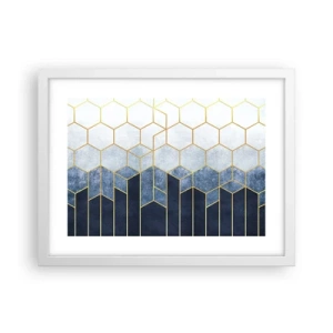 Poster în ramă albă - Compoziție în ritm sincopat - 40x30 cm