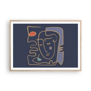 Poster în ramă de stejar deschis - În reverie - 100x70 cm