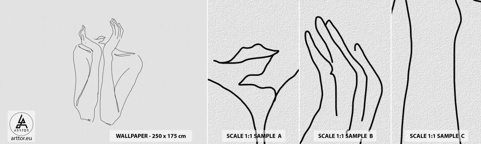 Mostră tapet autocolant Deluxe Sticker - La ce visează fetele - Femeie, Grafică, Bucată - 100x30 cm