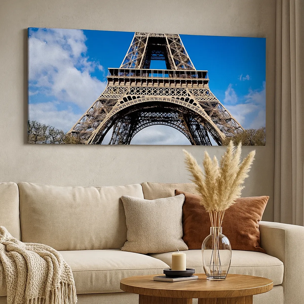 Tablou pe pânză - Întregul Paris la picioarele ei - 30x30 cm