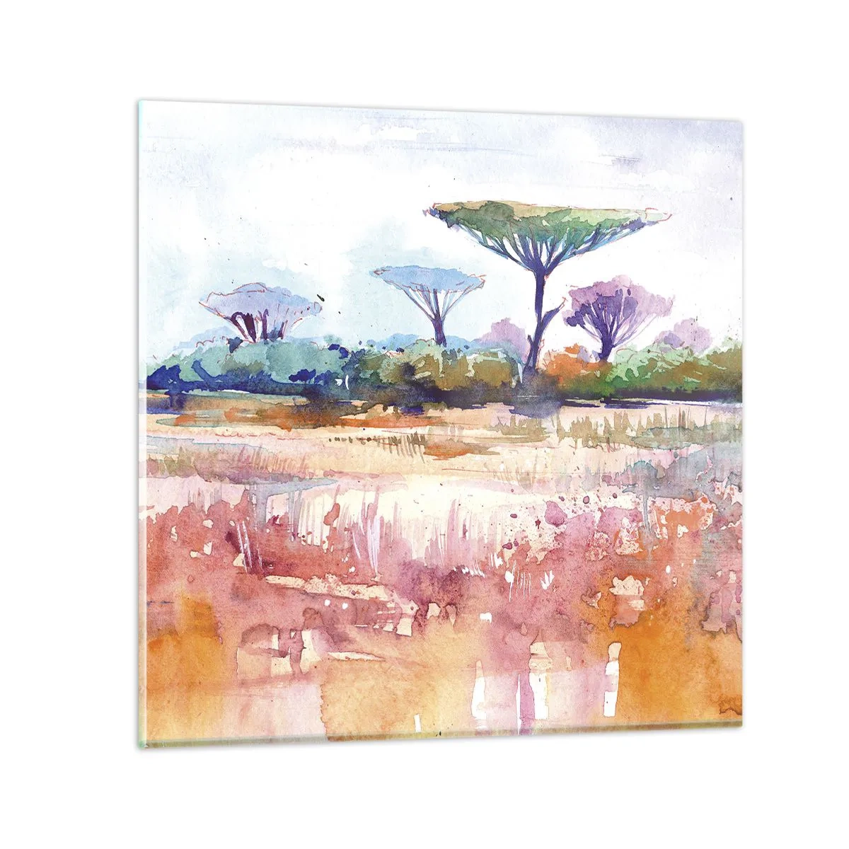 Tablou pe sticlă - Culorile savanei - 30x30 cm