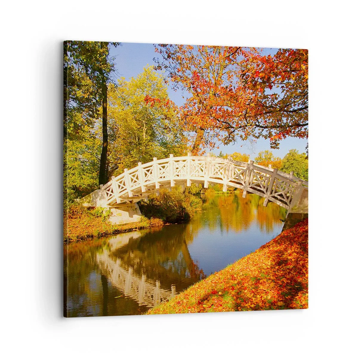 Tablou pe pânză - Pe podul alb al suspinelor - 60x60 cm