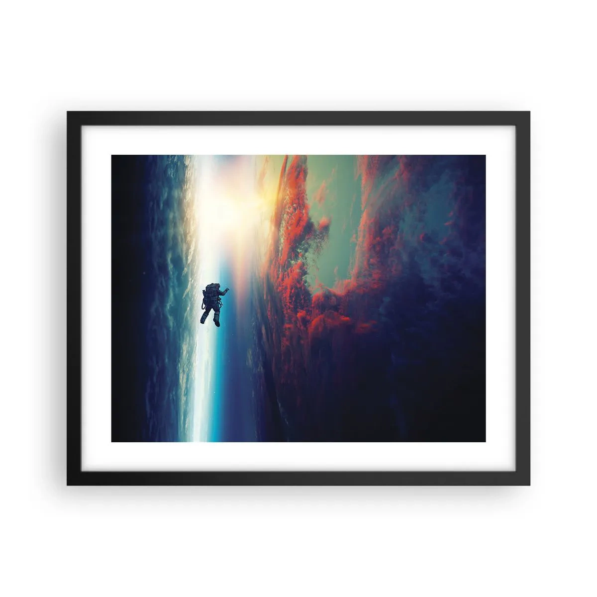 Poster în ramă neagră - Provocând universul - 50x40 cm