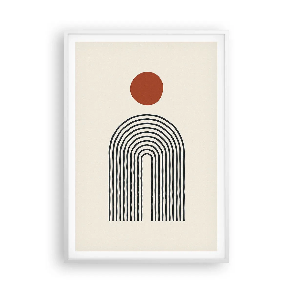 Poster în ramă albă - Magnetismul formelor și al culorilor - 70x100 cm