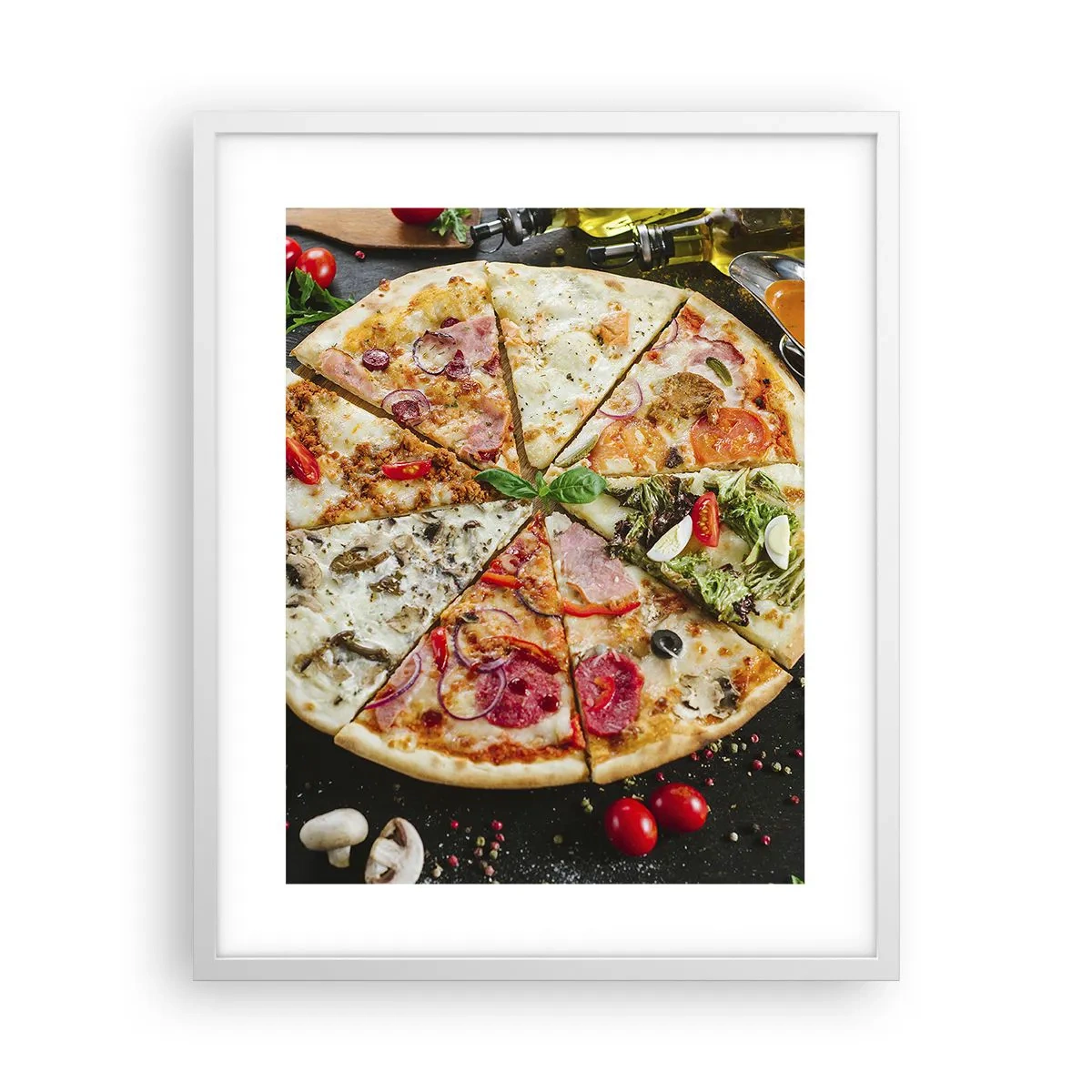 Poster în ramă albă - Un evantai de arome - 40x50 cm