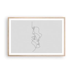 Poster în ramă de stejar deschis - Dorință vorace - 91x61 cm