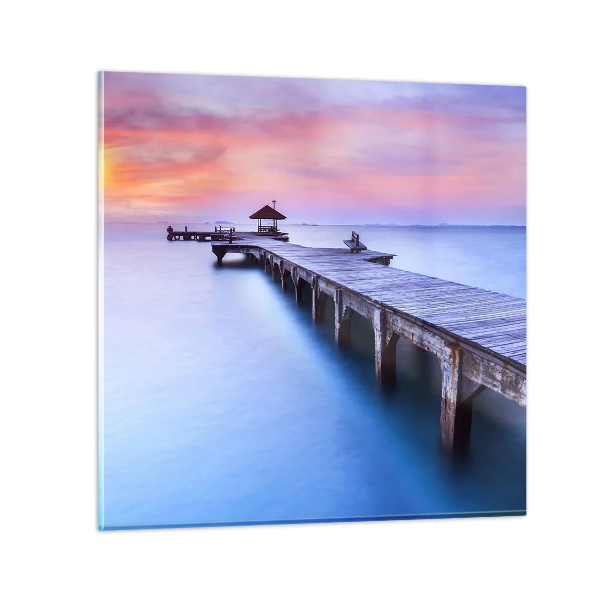 Tablou pe sticlă - Mare de liniște până la orizont - 60x60 cm