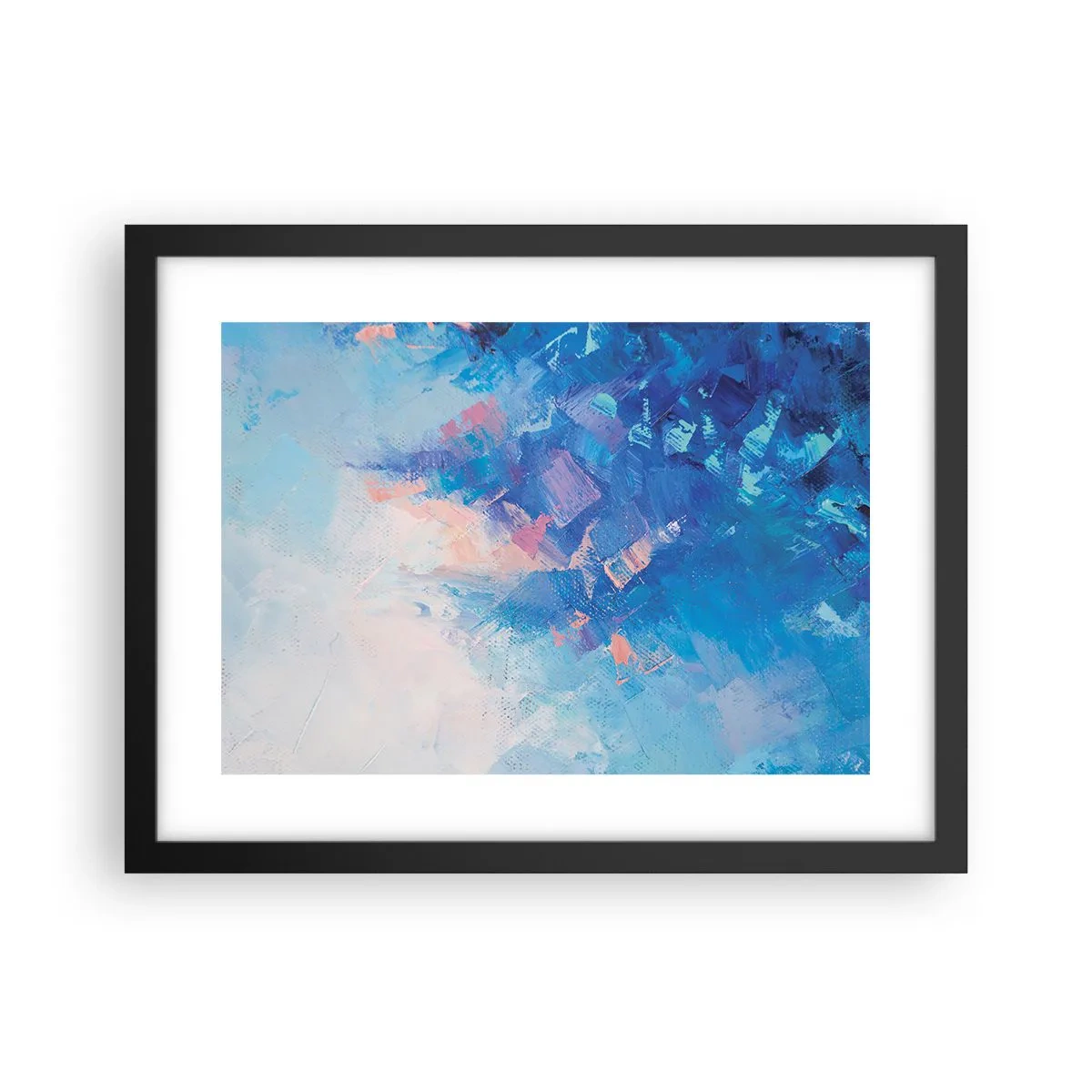 Poster în ramă neagră - Abstracție de iarnă - 40x30 cm