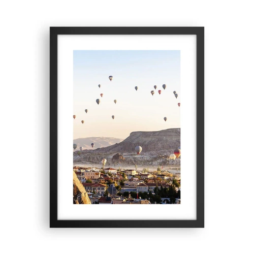 Poster în ramă neagră - Ca niște nave pe cer - 30x40 cm