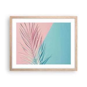 Poster în ramă de stejar deschis - Impresie tropicală - 50x40 cm