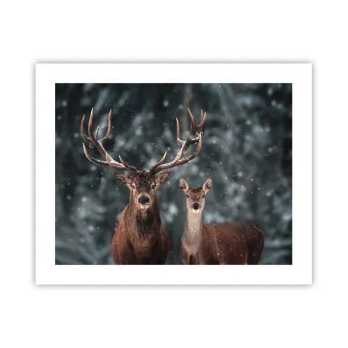 Poster - Stăpânul pădurii și soția sa - 50x40 cm