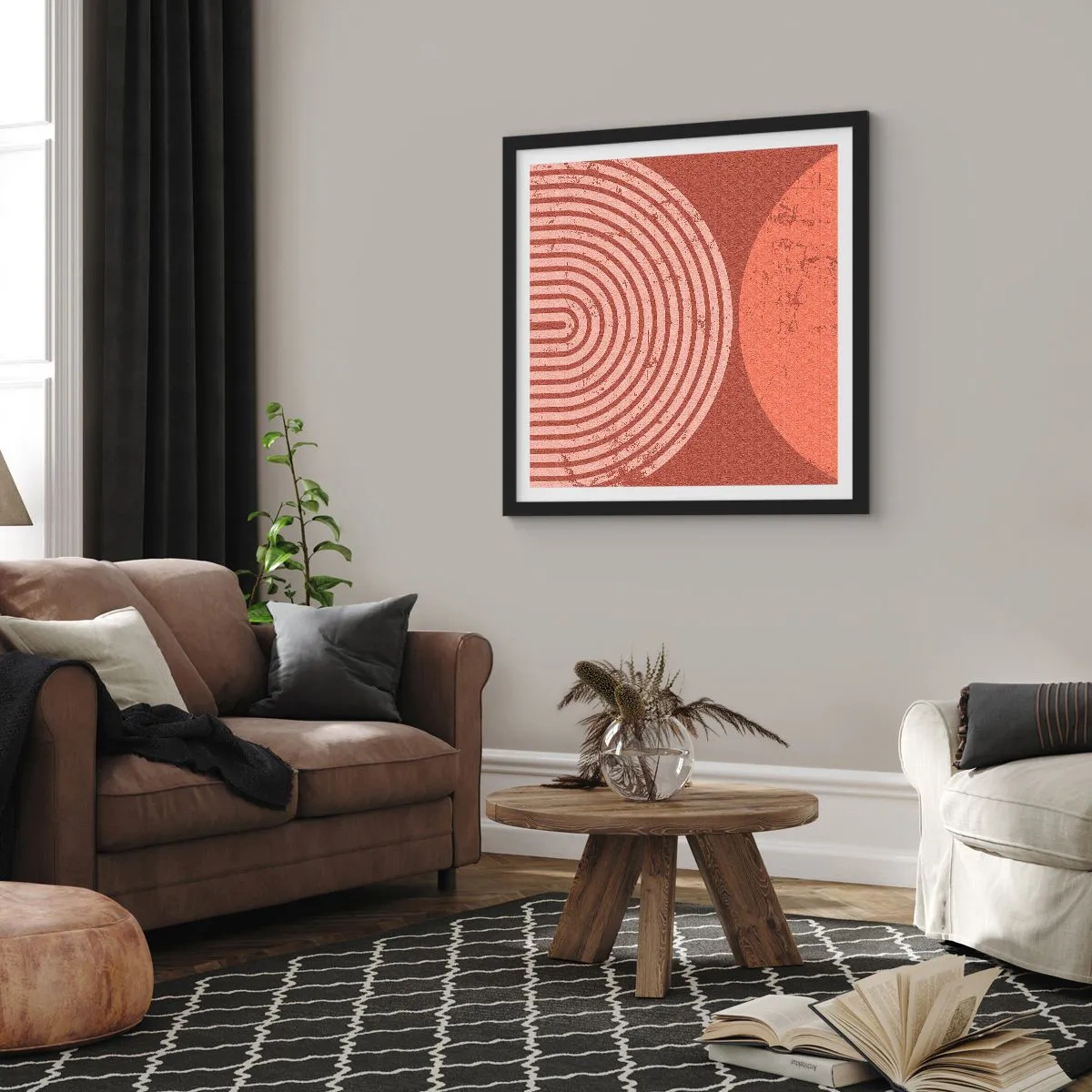Poster în ramă neagră - Relație strânsă - 50x50 cm