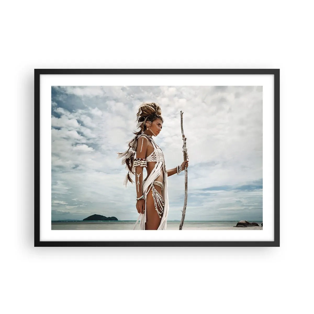 Poster în ramă neagră - Regina tropicelor - 70x50 cm