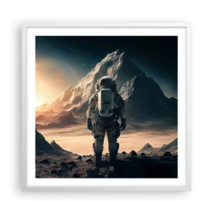 Poster în ramă albă - O nouă provocare - 60x60 cm