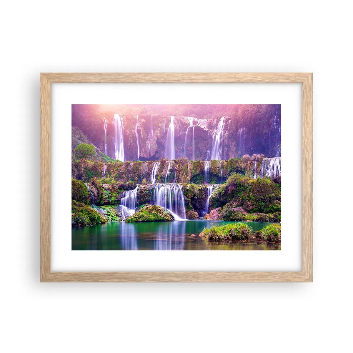 Poster în ramă de stejar deschis - Scara către cer - 40x30 cm