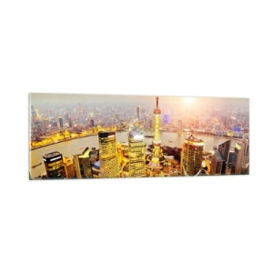 Tablou pe sticlă - Visul asiatic - 90x30 cm