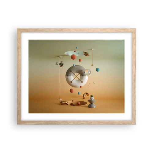 Poster în ramă de stejar deschis - Orice se poate întâmpla - 50x40 cm