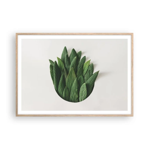 Poster în ramă de stejar deschis - Curiozitatea nestăvilită - 100x70 cm
