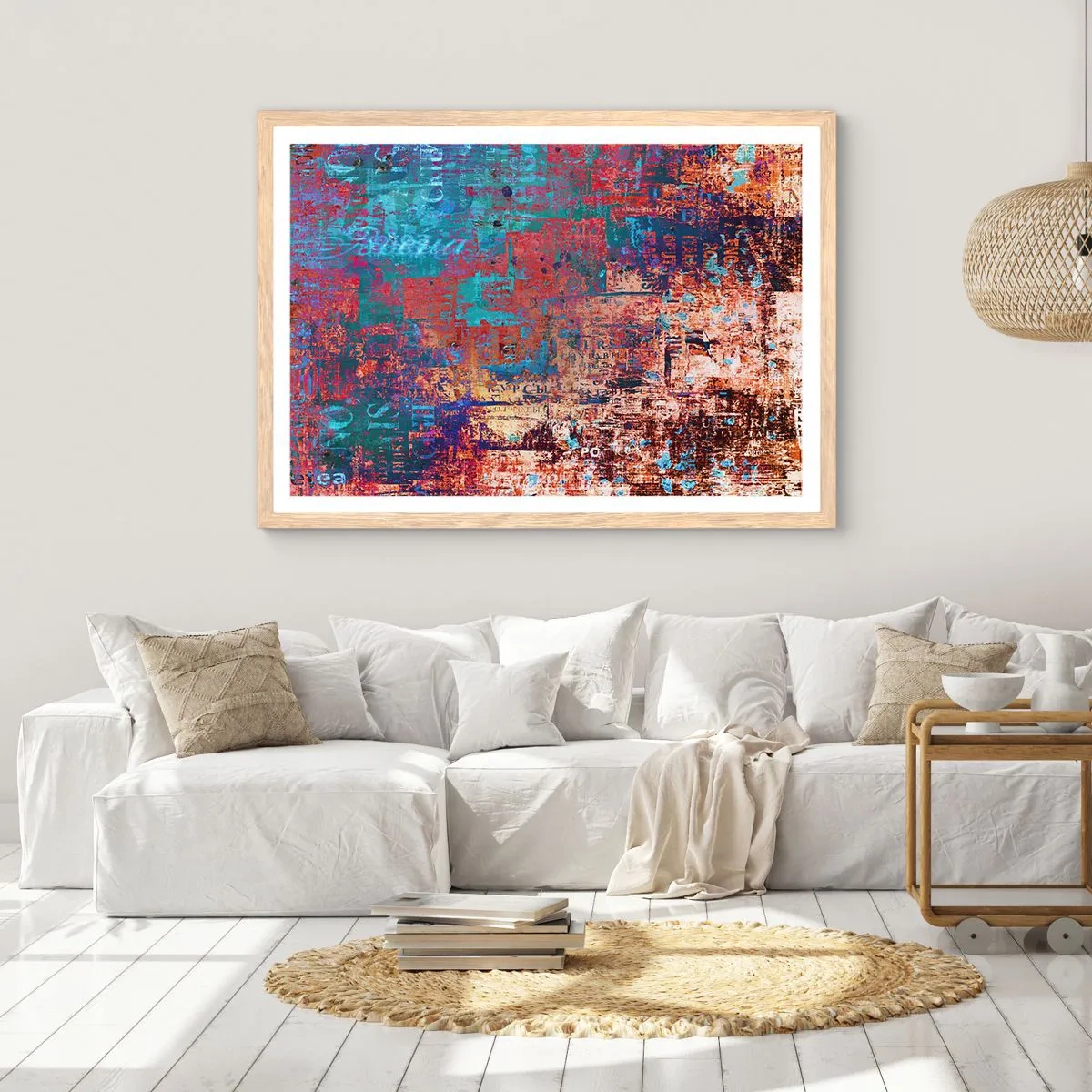 Poster în ramă de stejar deschis - Memorie și uitare - 70x50 cm