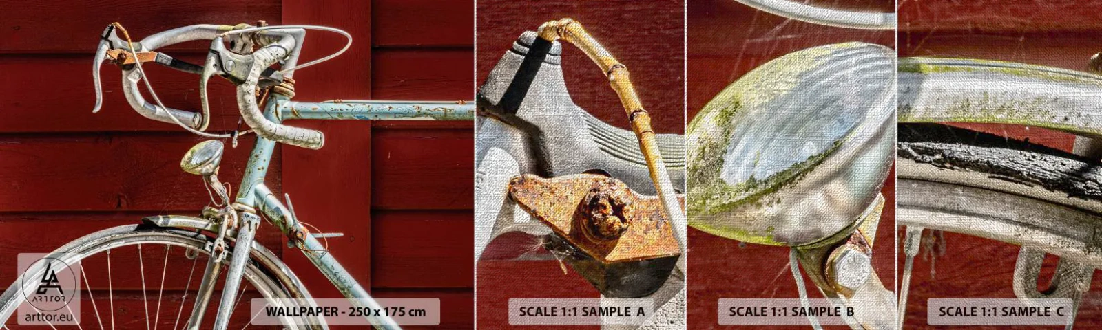 Mostră tapet Premium Canvas - Creat pentru victorie - Bicicleta, Retro, Ciclism - 100x30 cm