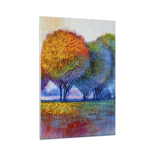 Tablou pe sticlă - Coroanele culorilor - 80x120 cm