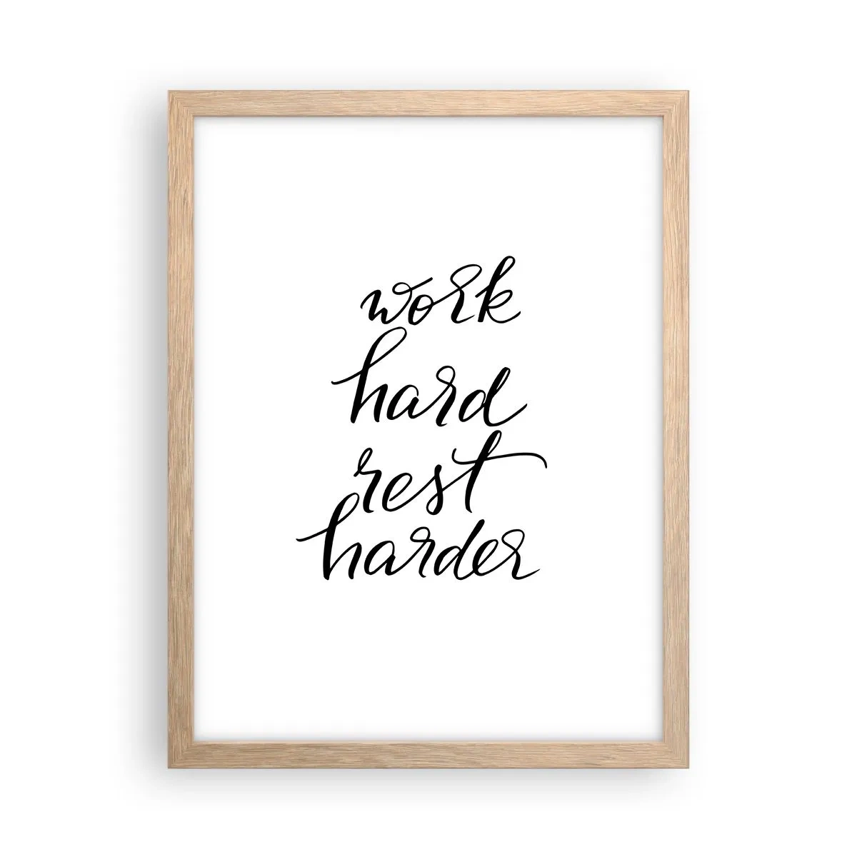 Poster în ramă de stejar deschis - Echilibrul vieții - 30x40 cm