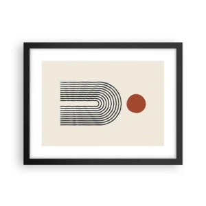 Poster în ramă neagră - Magnetismul formelor și al culorilor - 40x30 cm