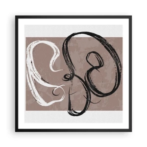 Poster în ramă neagră - Compoziția - căutarea plenitudinii - 60x60 cm