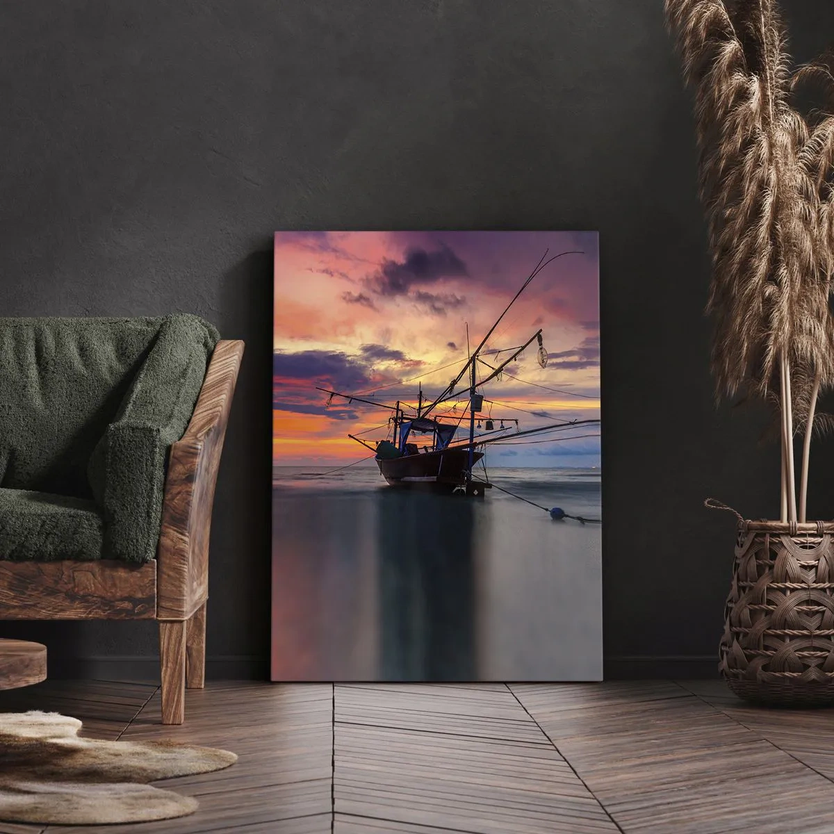 Tablou pe pânză - O seară exotică - 55x100 cm