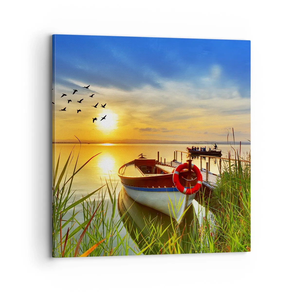 Tablou pe pânză - Cormoranii pleacă deja - 70x70 cm