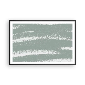 Poster în ramă neagră - Abstracție în stil de iarnă - 91x61 cm