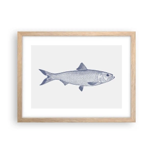 Poster în ramă de stejar deschis - Salutări din mările nordice - 40x30 cm