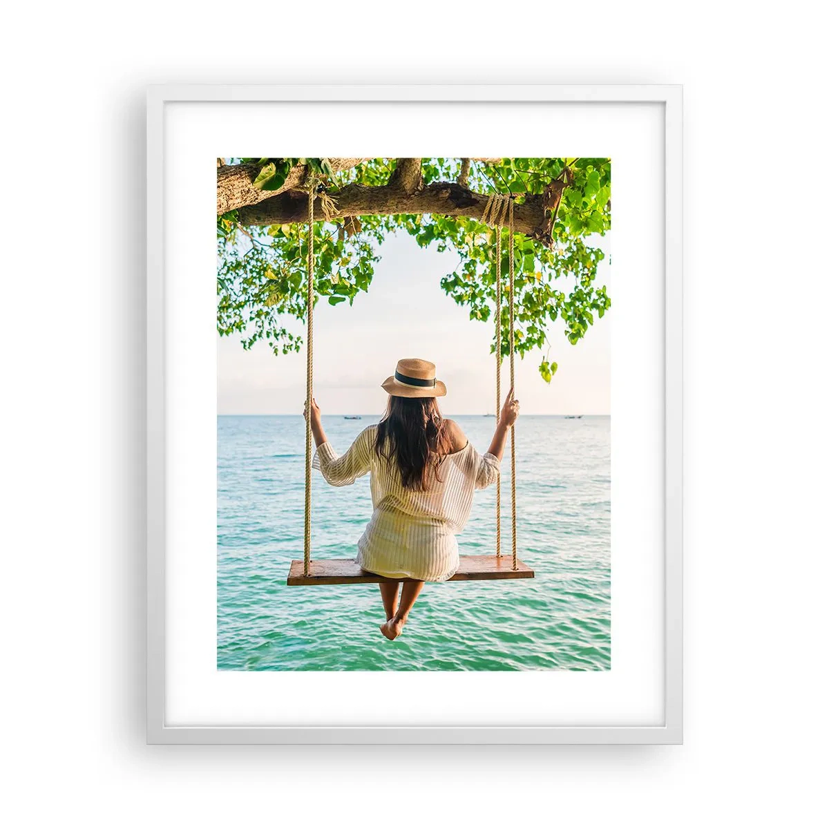 Poster în ramă albă - Viața este frumoasă - 40x50 cm