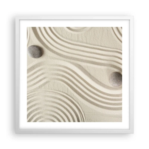 Poster în ramă albă - Atingere de căldură - 50x50 cm