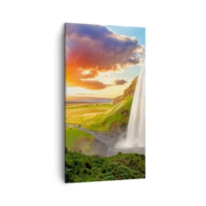 Tablou pe pânză - Vara plină de Islanda - 45x80 cm