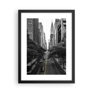 Poster în ramă neagră - New York dimineața - 30x40 cm