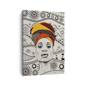Tablou pe pânză - Portret african - 50x70 cm