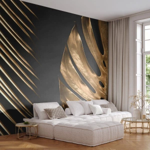 Tapet Premium Sand - Diferite și la fel de scumpe - Frunza de palmier, Frunza de monstera, Abstracția - 200x140 cm
